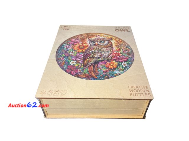 Lot 44-9079j - Wooden Puzzle for Adults - Challenging Colorful Owl Adult Puzzle. 13.4 * 13.4in 290pcs Appears New, A basic inspection has been given to thi...