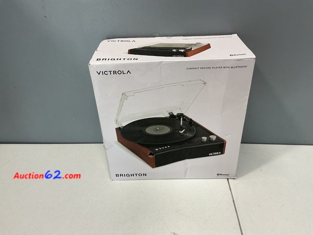 Lot 44-2669w - Victrola Brighton Record Player with Bluetooth Appears New, A basic inspection has been given to this item. Sold AS-IS. Not Tested See All P...