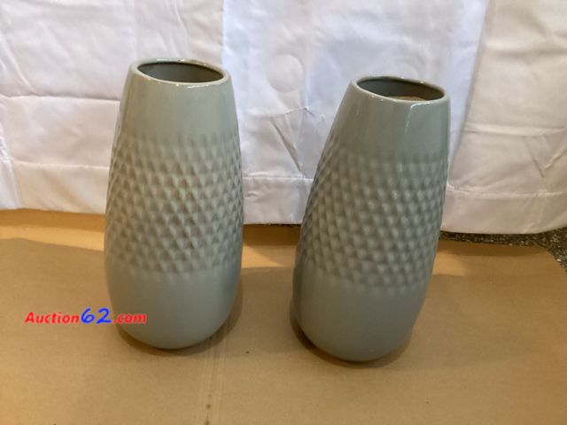 Lot 44-7713i - Lot of (2) decorative vases.  Appears New, A basic inspection has been given to this item. Sold AS-IS. See All Photo's