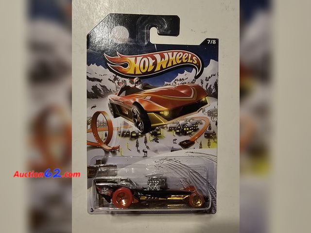 Lot 44-8343w - 2013 LIMITED EDITION HOT WHEELS HOLIDAY HOT RODS RD-MADFAST DRAGSTER WITH SANTA ON THE CARD! PERFECT GIFT FOR CHRISTMAS FOR THE HOT WHEELS L...