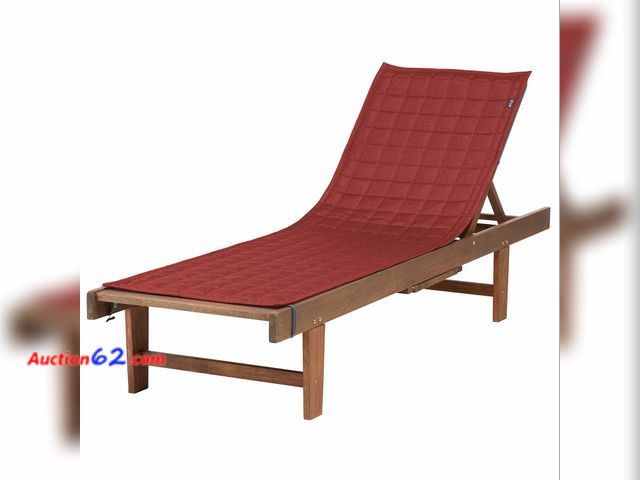 Lot 44-669p - Classic Accessories Montlake Water-Resistant 72 Inch Patio Chaise Lounge Slipcover, Heather Henna, Patio Furniture Covers Appears New, A bas...