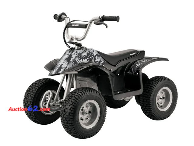 Lot 44-22b - Retail value $498- Razor Dirt Quad 24V Powered Ride-on, 12" Knobby Tires, up to 8 mph, Electric 4-Wheeler for Kids 8+ 4. See All Photo's 6. ...