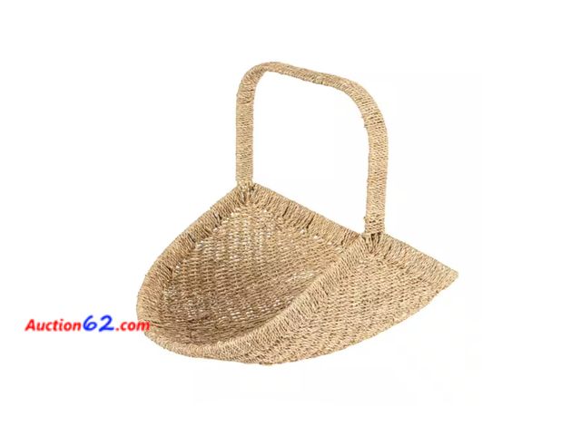 Lot 44-1122b - $45 Retail value- Daphne Brown 13 in. x 18.5 in. Seagrass Flower Basket with Handle 1. Appears New, A basic inspection has been given to thi...