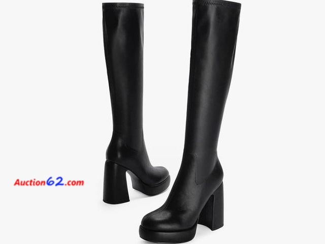 Lot 44-107g - Size 7 Modatope Platform Knee High Boots for Women E-Commerce Return, A basic inspection has been given to this item. Sold AS-IS.