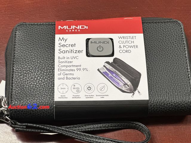 Lot 44-4072f - My secret sanitizer wristlet clutch &amp; power cord. NEW. See All Photo's Not Tested Never opened, Factory Sealed