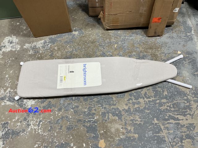 Lot 44-1526w - Standard Ironing Board White Metal with Creamy Chai Cover - Brightroom™ Not Tested See All Photo's E-Commerce Return, A basic inspection has...