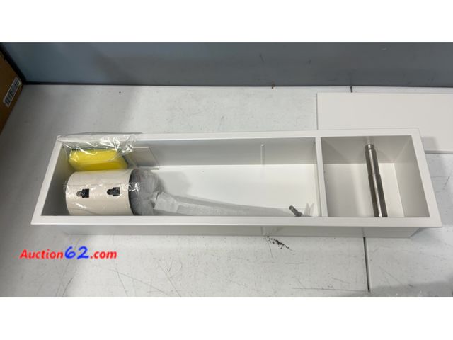 Lot 44-2541e - Qeke SBX016-A WT Toilet Paper Holder Matte White Finishing Appears New, A basic inspection has been given to this item. Sold AS-IS. Not Test...
