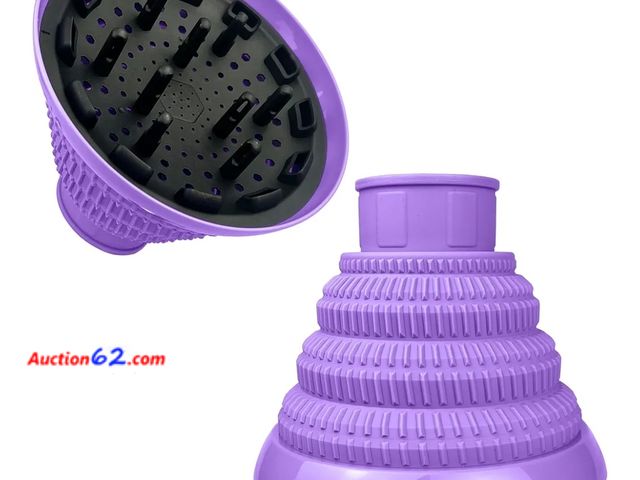 Lot 44-6568p - Collapsible Hair Dryer Diffuser,Silicone Dryer Hair Diffuser for Curly Hair- ​​​Lightweight Portable Travel ​Folding Design ​Fit Most Hair D...