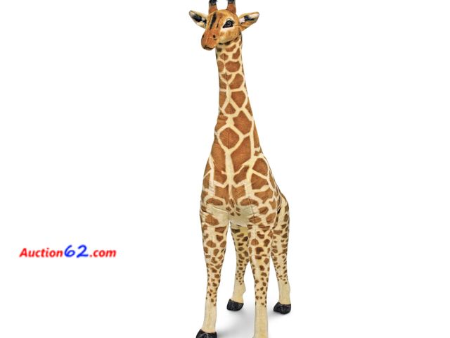 Lot 44-1142p - Retail value $120- Melissa &amp; Doug Giant Giraffe - Lifelike Plush Stuffed Animal (over 4 feet tall) Appears New, A basic inspection has b...