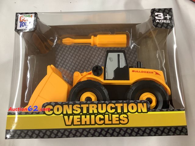 Lot 44-7592p - Cool toys construction vehicles bull dozer comes with screwdriver to take apart. New. Ages 3+ See All Photo's Not Tested Never opened, Facto...