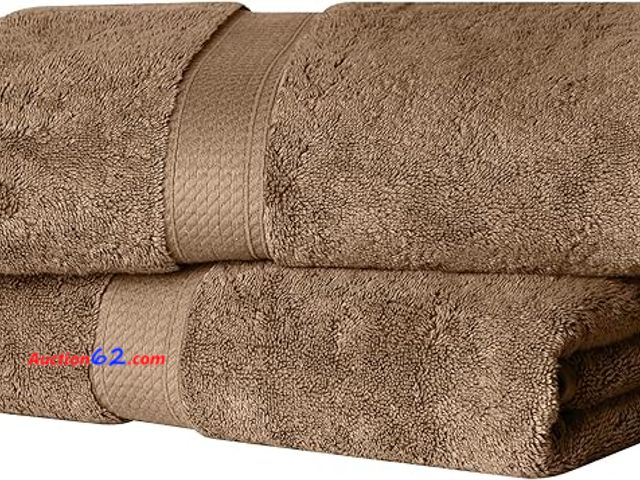 Lot 44-9085b - Retail of $45-Set of (2) Latte Superior Egyptian Cotton Pile Bath Towel Appears New, A basic inspection has been given to this item. Sold AS...