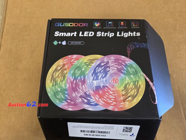 Lot 44-6562g - Gusodor Led Strip Lights 49.2ft, Color Changing Timing with 40-key Remote + Bluetooth Controller Appears New