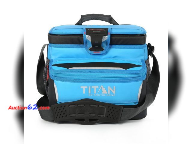 Lot 44-124o - Titan by Arctic Zone 16 Can Zipperless Soft Sided Cooler - Blue Flame: 10.5-Quart TPE &amp; PEVA Appears New, A basic inspection has been gi...