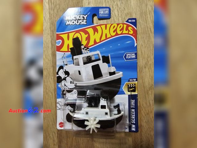Lot 44-8311j - MICKEY MOUSE STEAMBOAT WILLIE HOT WHEELS DISNEY STEAMBOAT. NEVER OPENED IN ORIGINAL PACKAGING.-T Never opened, Factory Sealed