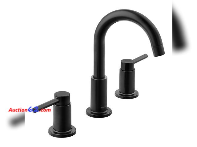 Lot 44-600i - $129 Retail price - Dorind 8 in. Widespread Double-Handle High-Arc Bathroom Faucet in Matte Black Not Tested See All Photo's Appears New, A ...