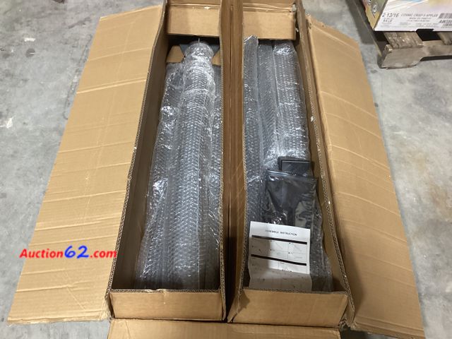 Lot 44-245b - Pack of (2) Heavy Duty Durable Grey Poles- No Further information  Appears New