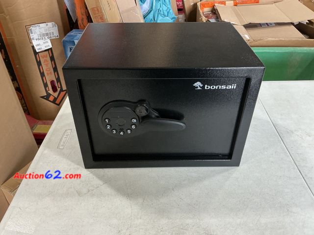 Lot 44-1120o - Bonsaii Safe, 0.6 Cubic Safe Box with Electronic Keypad, Removable Shelf, for Valuables Jewelry and Documents in Home, Hotel, or Business, 9...