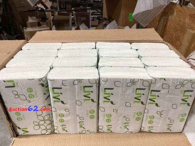 Lot 44-122b - Livi VPG Multi-Fold Towel, 1-Ply, 9-7/16"W X 9-1/16"L, White, 250 Sheets/Pack, 16 Packs/Case - Appears New, A basic inspection has been give...