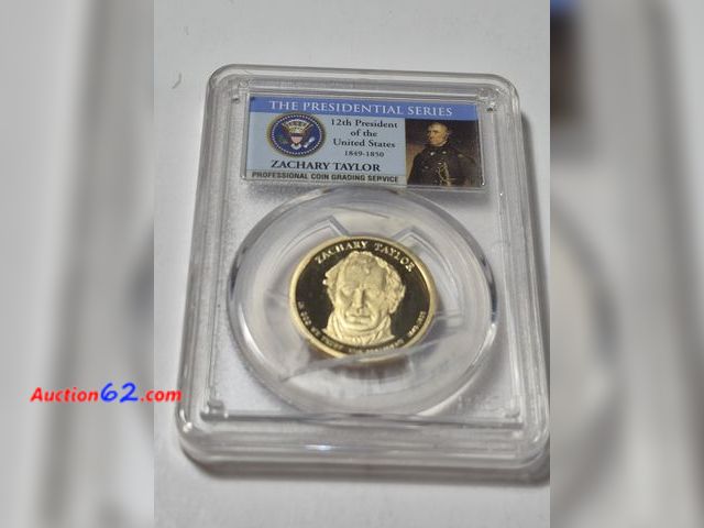 Lot 44-8307j - 2009-S PROOF ZACHARY TAYLOR PRESIDENTIAL DOLLAR GRADED PR69DCAM BY PCGS. 1 POINT SHY OF A PERFECT COIN! MINTED IN SAN FRANCISCO.-NT