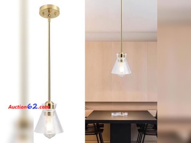 Lot 44-9130b - Finktonglan Gold Hanging Light, E26 Base Appears New, A basic inspection has been given to this item. Sold AS-IS.