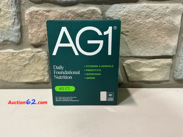 Lot 44-1521b - AG1 Athletic Greens 40 X 12g Individual Sealed Nutrition Packets Appears New, A basic inspection has been given to this item. Sold AS-IS. Se...