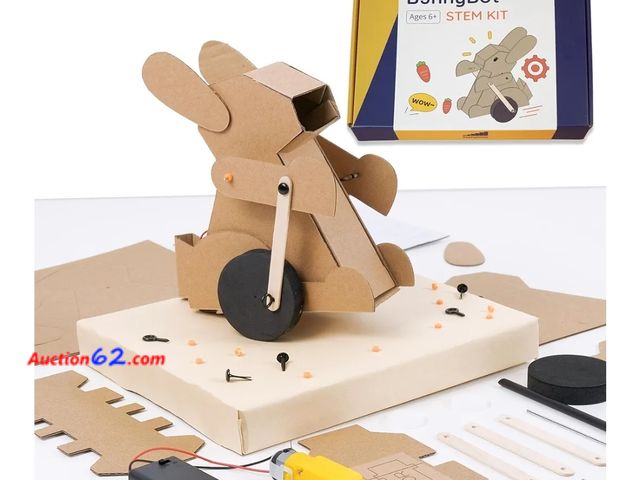 Lot 44-6549b - Sephywans Bunnybot STEM Kits for Kids Age 8-10 5-8, DIY Toys Dinosaur Robot, Learning Science Experiments in Linkage Structure Basic Electro...