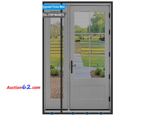 Lot 44-2762f - Magnetic Screen Door 36x 80 in, Thicker 265g/㎡ Mesh, Reversible Left Right Side Opening Wide Magnetic Screen Door, Upgraded-Model Full Strip...