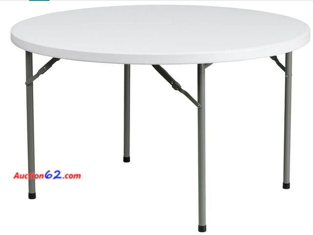 Lot 44-38g - Retail value $135- Flash Furniture Elon 4' Round All-Occasion Plastic Folding Event Table, Foldable Portable Banquet Table for Indoor/Outdoo...