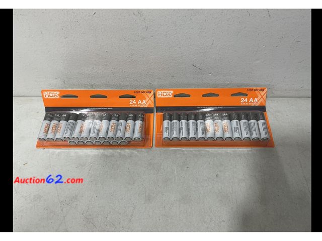 Lot 44-517m - HDX 24 AA Batteries 2 Packs Not Tested See All Photo's Appears New, A basic inspection has been given to this item. Sold AS-IS.