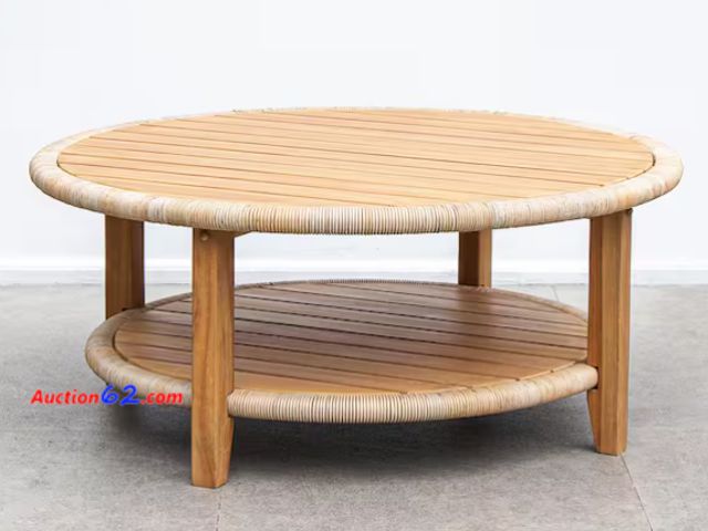 Lot 44-12w - $600 Retail price -Cambridge Casual Seaside Teak Outdoor Coffee Table Appears New, A basic inspection has been given to this item. Sold AS-I...