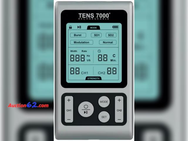 Lot 44-128w - COMPASS HEALTH TENS 7000 Rechargeable TENS Unit Device Tested & Working