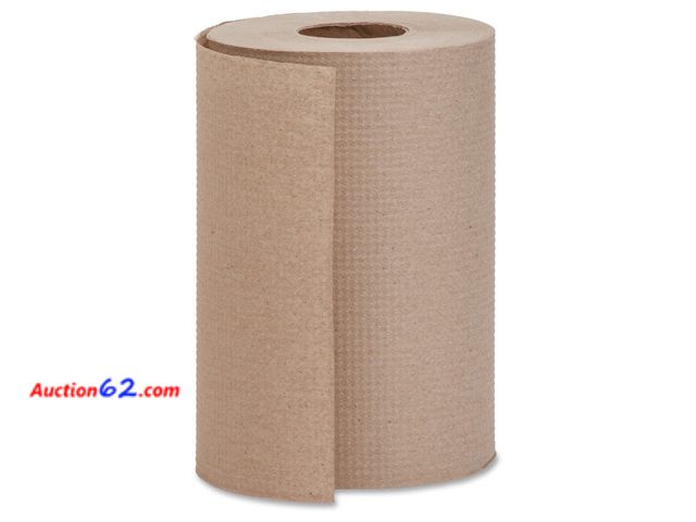 Lot 44-143j - Genuine Joe Hardwound Roll Towels, Kraft, 7.9" x 350', 12 Count Appears New, A basic inspection has been given to this item. Sold AS-IS.