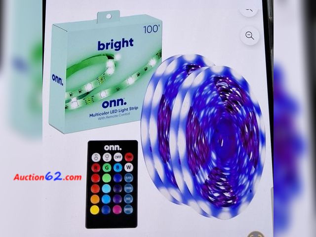 Lot 44-7496a - one 100FT LED strip lights, multicolor LED lights for bedroom, remote control  Appears New, A basic inspection has been given to this item. ...