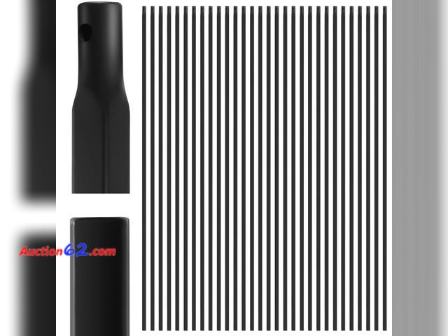 Lot 44-1711w - Dunzy 1/2" x 44" Deck Balusters Wrought Iron Plain Balusters Black Metal Hollow Iron Spindles Baluster for Staircase Interior Indoor Stairs ...