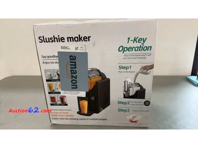 Lot 44-1701e - Not Tested- Sold As Is- 5 in 1 Slushie Machine for Home, No Ice Needed Frozen Drink Maker with Anti-Slip Mat, 61oz Slushy Machine Self-Clean...