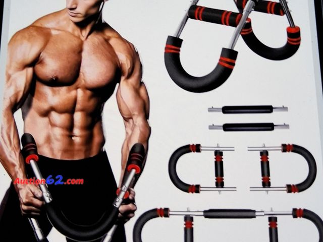 Lot 44-7057m - Twister arm trainer, adjustable chest workout equipment, arm trainer for men, portable power Twister bar, detachable design fitness anywhere...