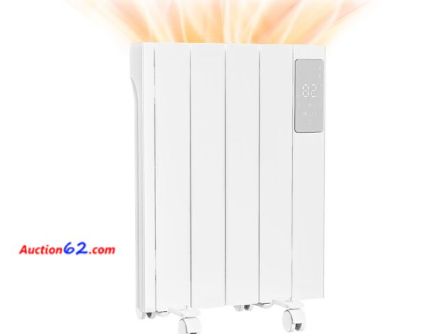Lot 44-1521o - BREEZEHEAT 800W Panel Heater - Electric Wall/Freestanding Aluminium Radiator/LED Display, Adjustable Thermostat, Timer &amp; Safety Protecti...