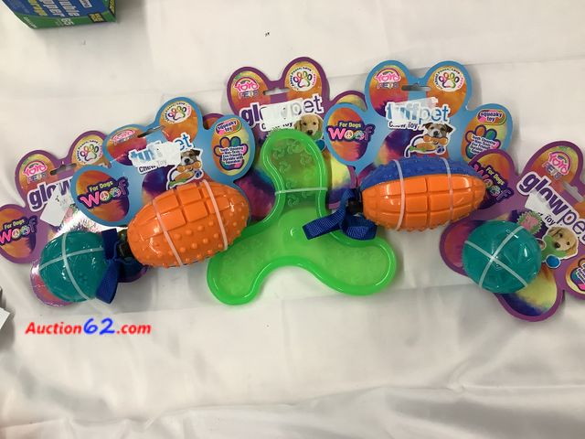 Lot 44-7502p - Lot of 5 new Glow Pet and Tuff pet chew toys. Appears New, A basic inspection has been given to this item. Sold AS-IS. See All Photo's Not T...