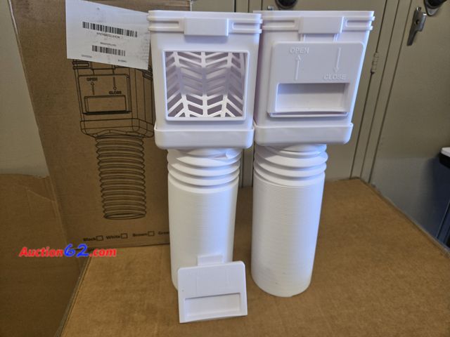 Lot 44-6843b - Downspout Filter 3x4in, Downspout Leaf Filter, Gutter Downspout Guard, Downspout Screen Filters, Leaf Removers with Expanded Pipe（2PCS (whit...