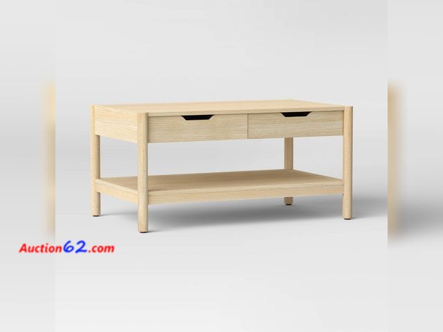 Lot 44-34a - $130 Retail price - Scandi Coffee Tables Table with Drawers Natural - Room Essentials™ Appears New, A basic inspection has been given to thi...