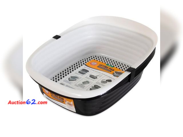 Lot 44-248b - Arm &amp; Hammer Large Sifting Litter Box Scoop Free Cat Litter Tray with Microban, Made in USA - 1. Appears New, A basic inspection has bee...