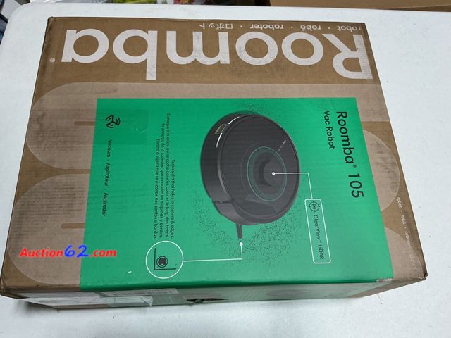 Lot 44-305 - iRobot Roomba 105 Vac Robot See All Photo's Used Not Tested E-Commerce Return, A basic inspection has been given to this item. Sold AS-IS.
