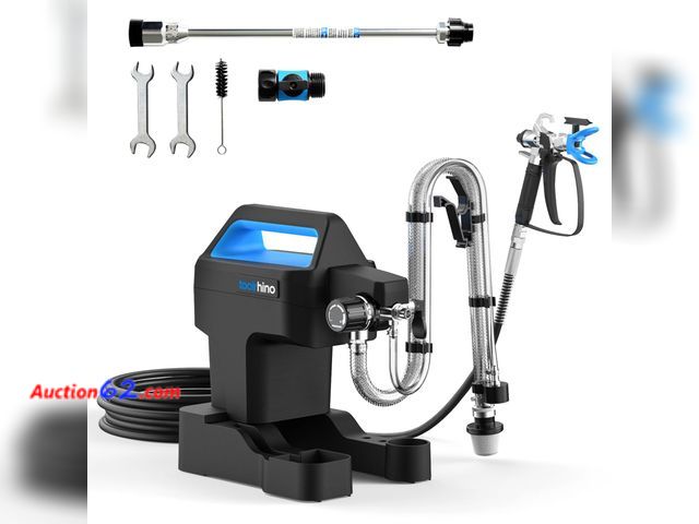 Lot 44-1644w - $169.99 Retail price - Toolrhino Airless Paint Sprayer for House Painting, DIY Beginners' Choice with Accessories Storage Space, Lightweight...