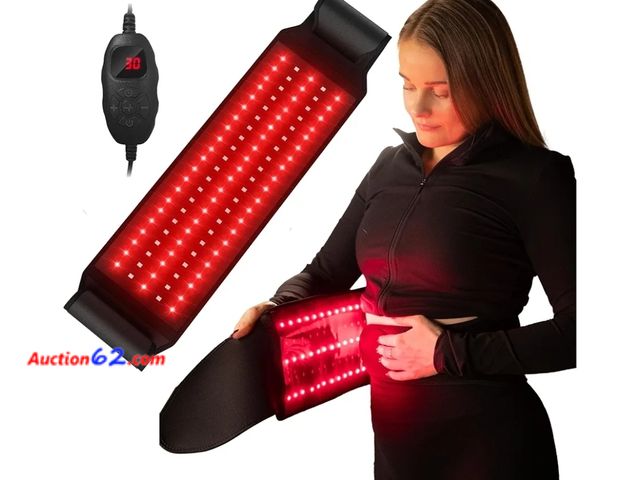 Lot 44-6880p - Red Light Therapy Belt by Aura – Infrared &amp; Red LED Wrap for Back, Waist &amp; Belly | Recovery &amp; Relaxation Belt for Muscles and Jo...