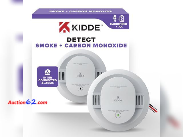 Lot 44-720p - Kidde Smoke Detector, AA Battery Powered, LED Warning Light Indicators, 1 Pack, White, 30CUAR Appears New, A basic inspection has been given...