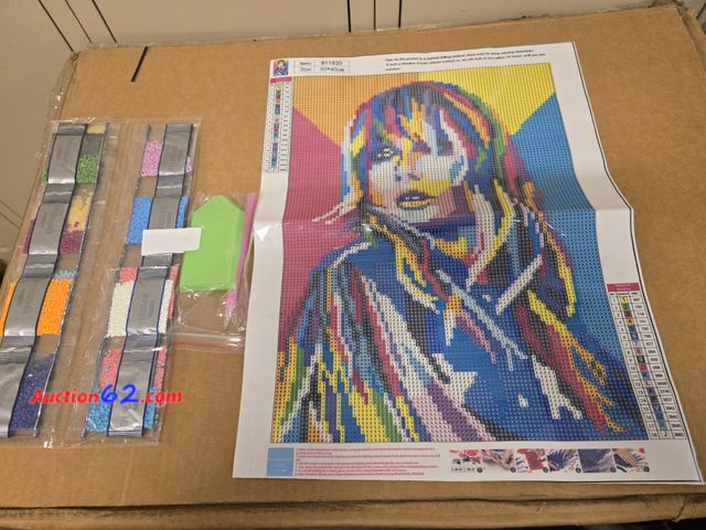 Lot 44-6581g - Miairivy Diamond Painting Kits for Adults Beginners - Inspirational Star Celebrities, DIY 5D Full Drill Diamond Art Dots, (12X16 in) Appears...