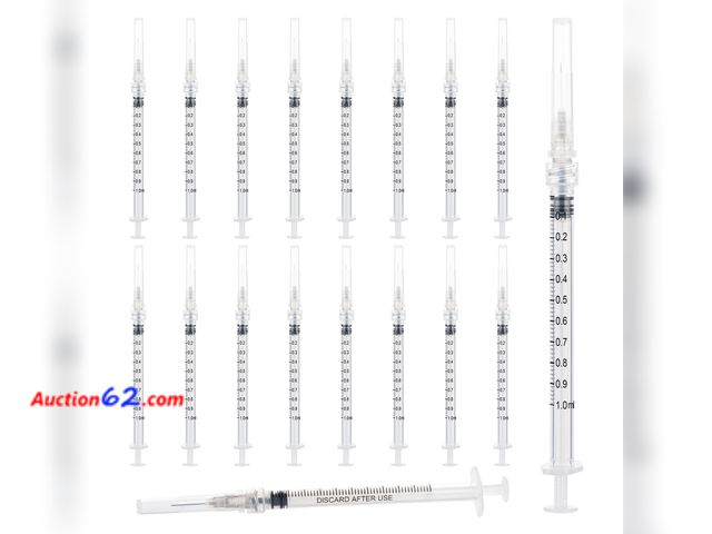 Lot 44-580m - Lot of 3 Boxes - 100 Pack 1ml 27Ga 13mm Lab Syringe Tools with Measurement, Individually Packed Not Tested See All Photo's Appears New, A ba...