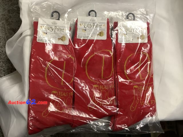 Lot 44-6112a - Harry Potter Long Socks, 6 pairs size 6-12 Appears New, A basic inspection has been given to this item. Sold AS-IS. See All Photo's Not Test...