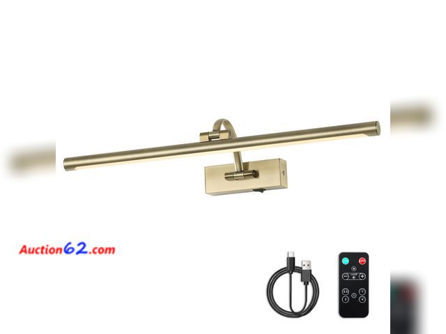 Lot 44-178 - DESOOP Wireless Picture Lights Rechargeable Gallery Lighting Battery Picture Frame Light with Remote and Timer, Adjustable Art Light for Pai...