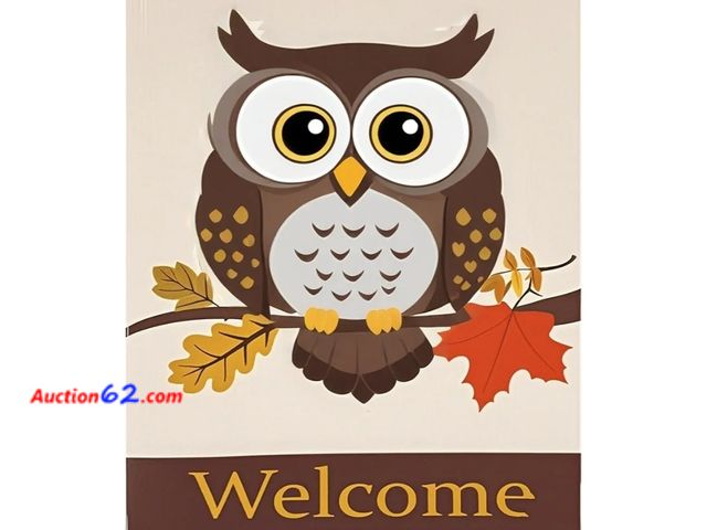 Lot 44-6521q - Xiyuekissu 12x16in Diamond Art Kits,Welcome Fall Owl Burlap Garden Flag Maple Leaves Decoration Autumn Paint by Numbers for Adults with 5D D...